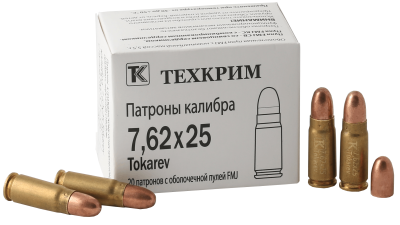 Patron 7,62h25 Tekhkrim FMJ 5,5g (85gr) SV